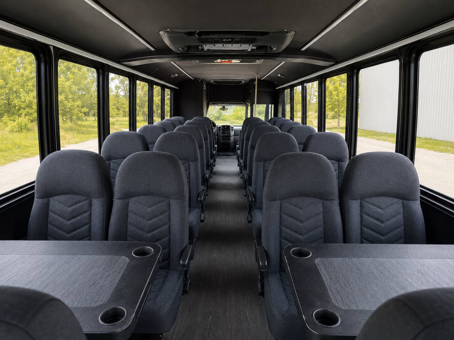 midwest city 20 passenger minibus interior