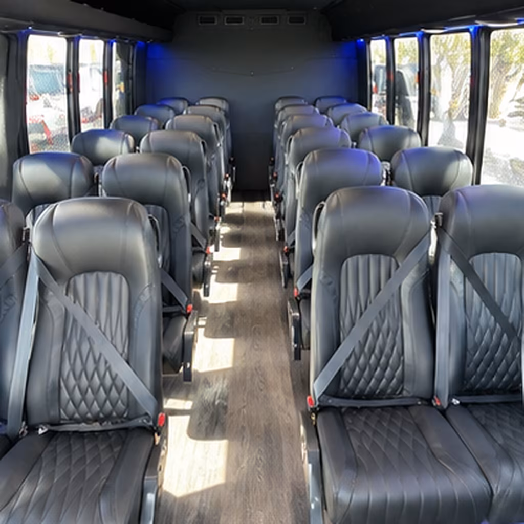 midwest city 25 passenger minibus inside