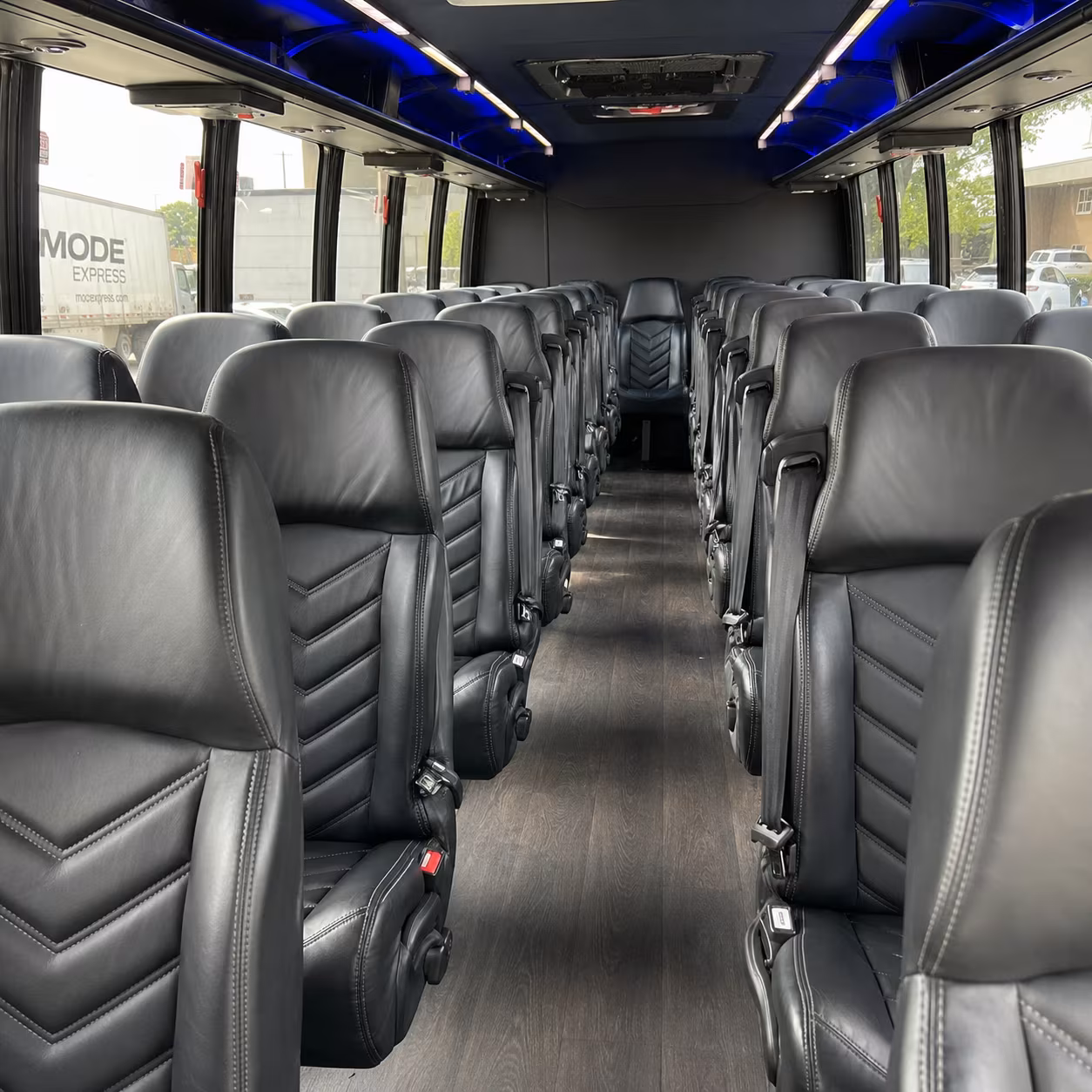 midwest city 25 passenger minibus interior