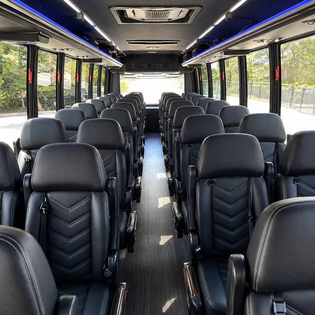 midwest city 28 passenger minibus inside