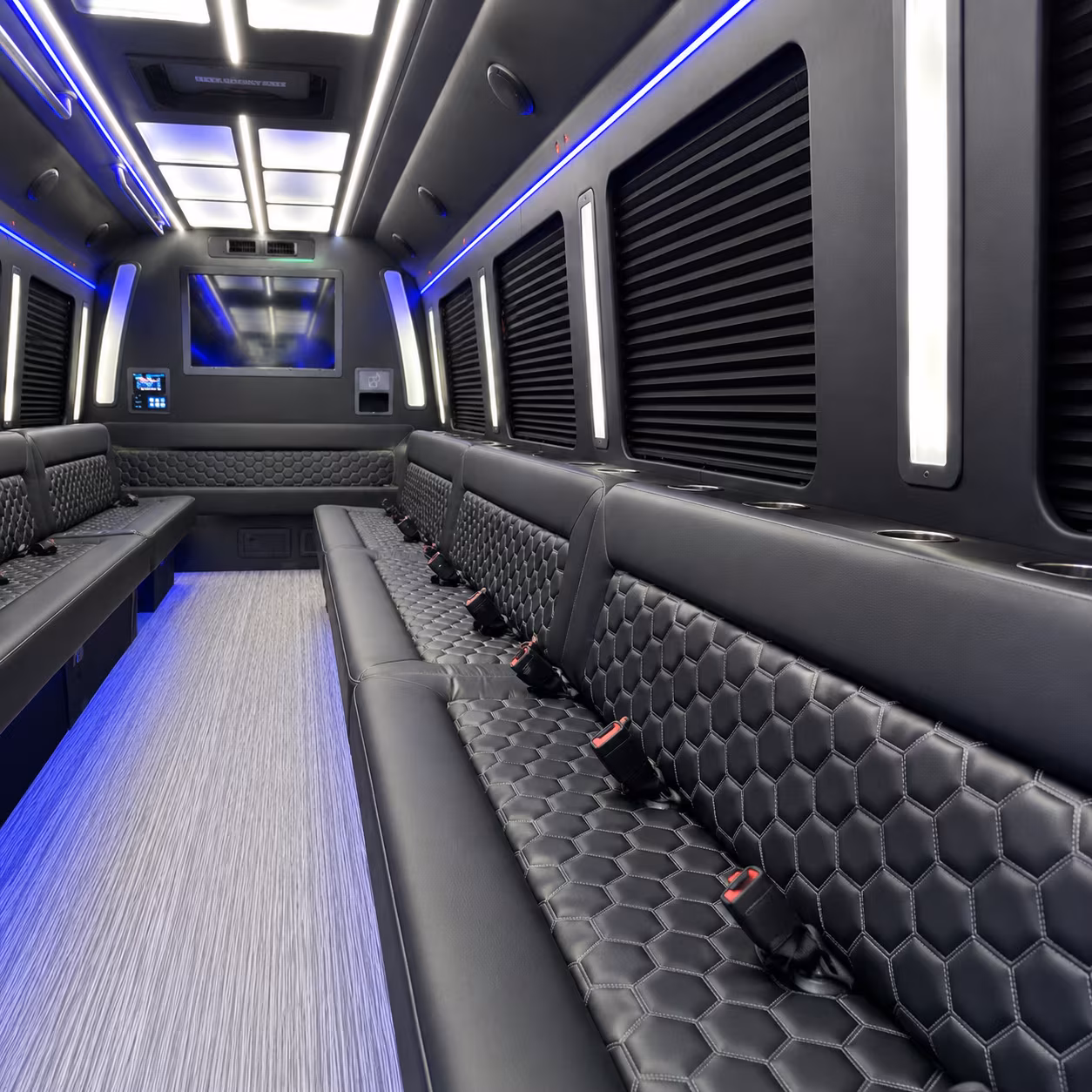 midwest city party bus interior