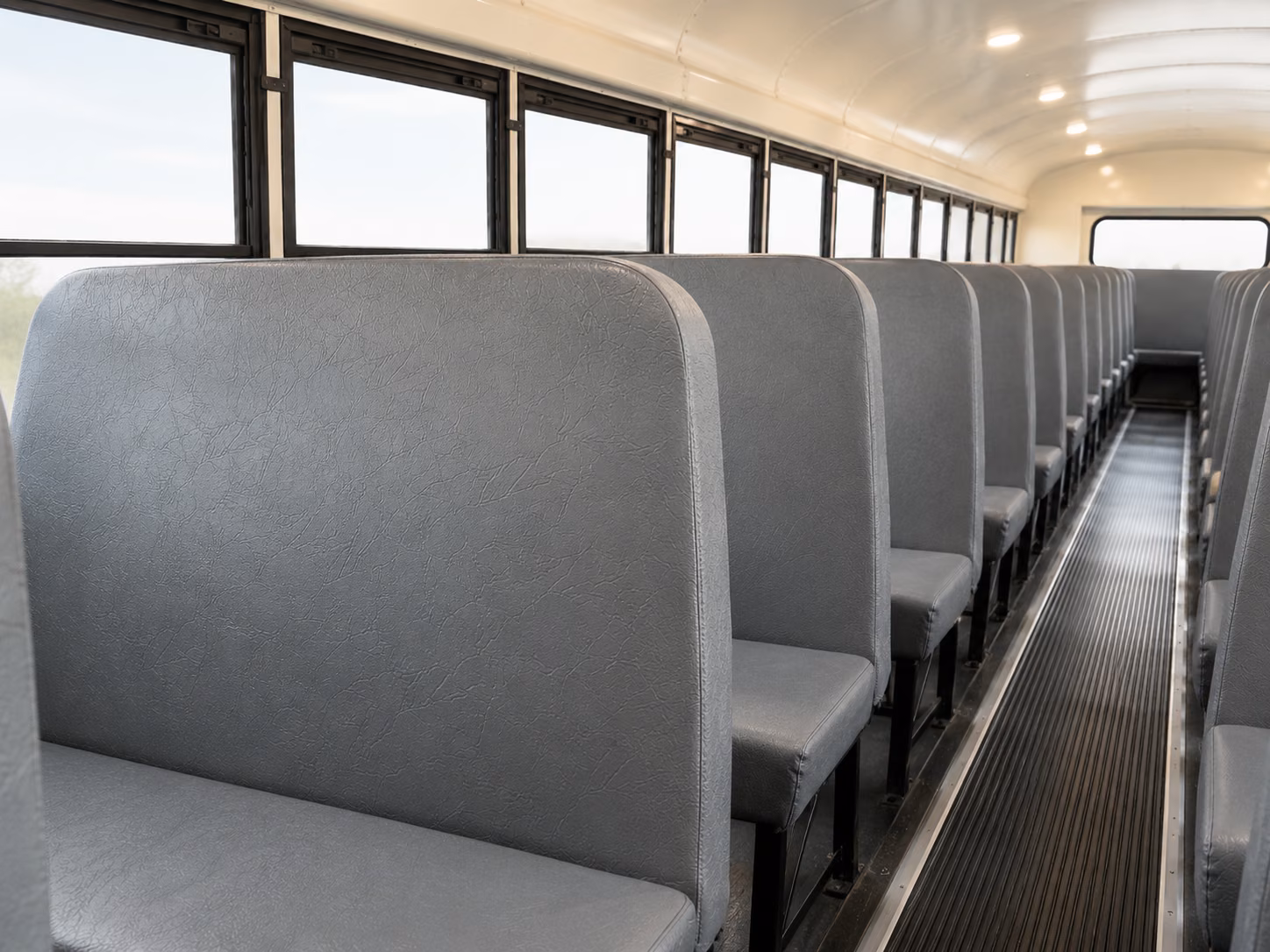 midwest city school bus inside