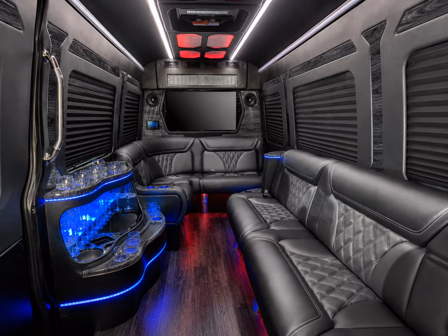 midwest city sprinter limousine inside