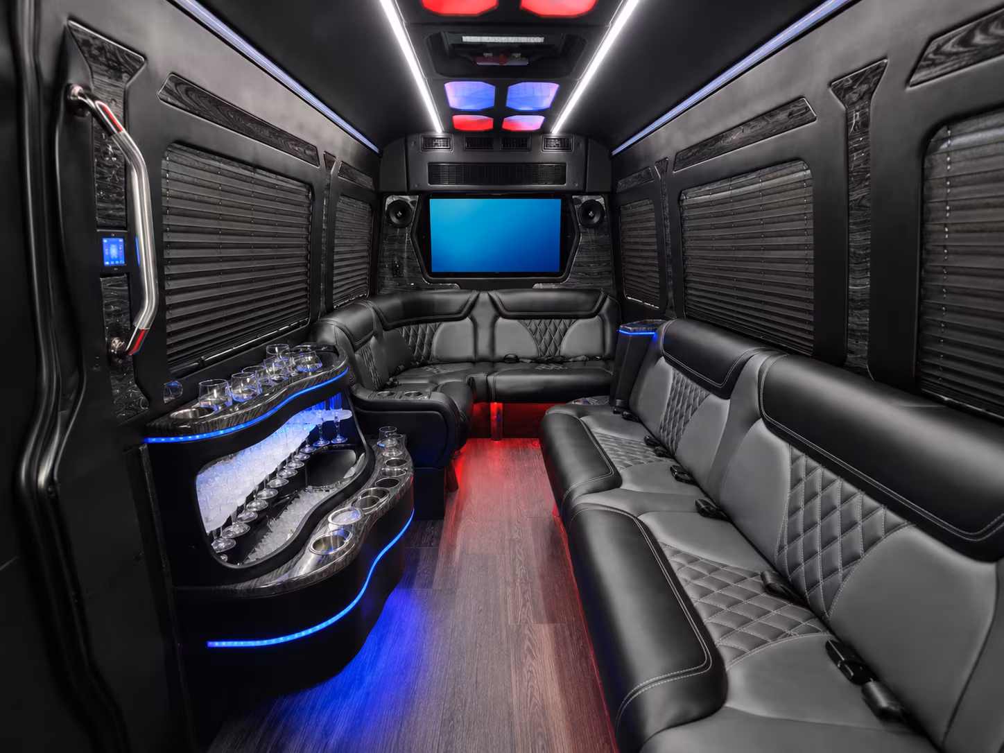 midwest city sprinter limousine interior