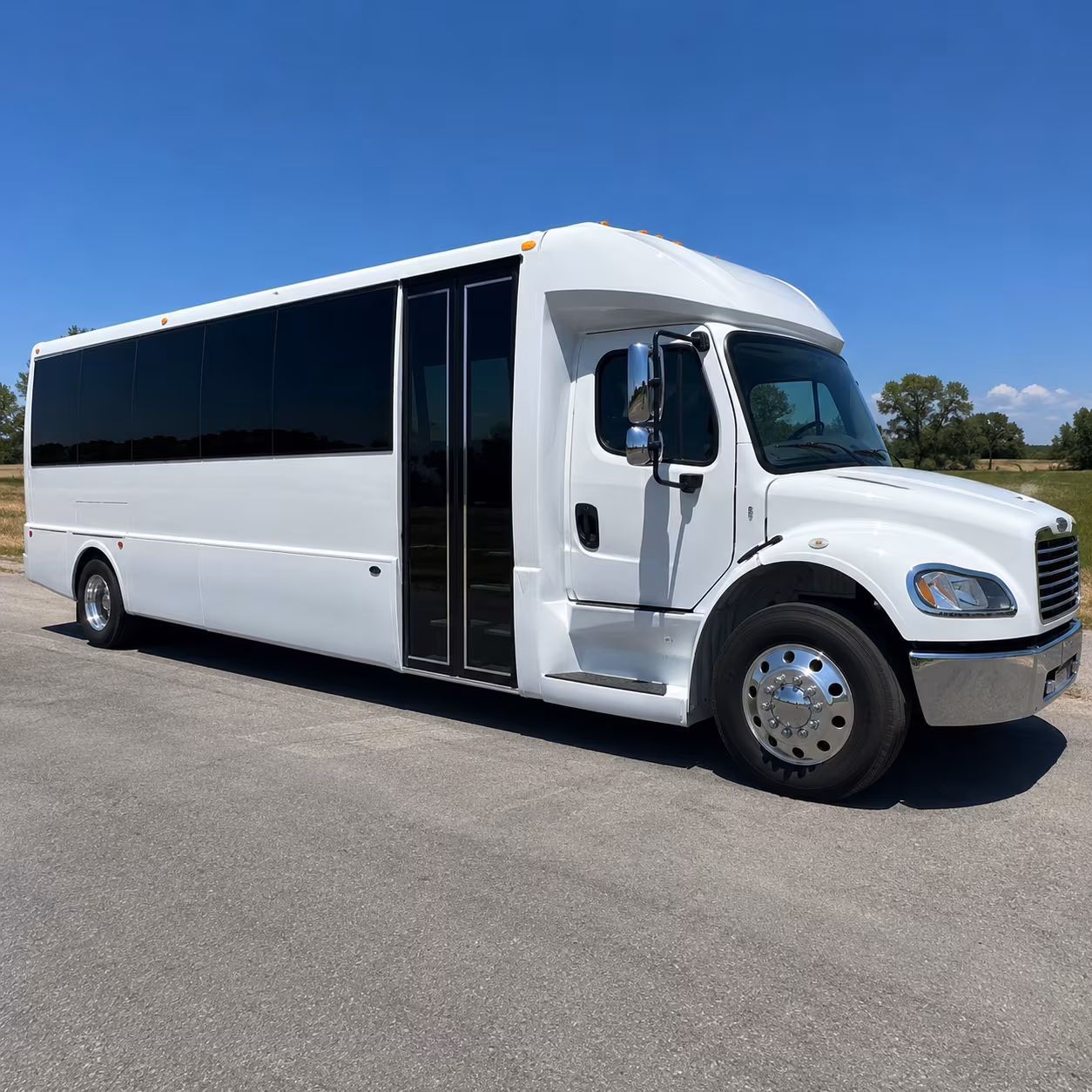 school field trip and youth group buses in midwest city